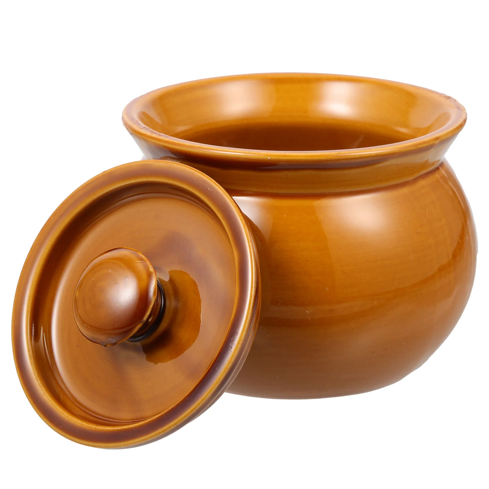 

Mini Ceramic Stew Pot Lids 500Ml Clay Cooking Pots Soup Bowl Chinese Casserole Pot Japanese Earthen Pots Soup Noodle