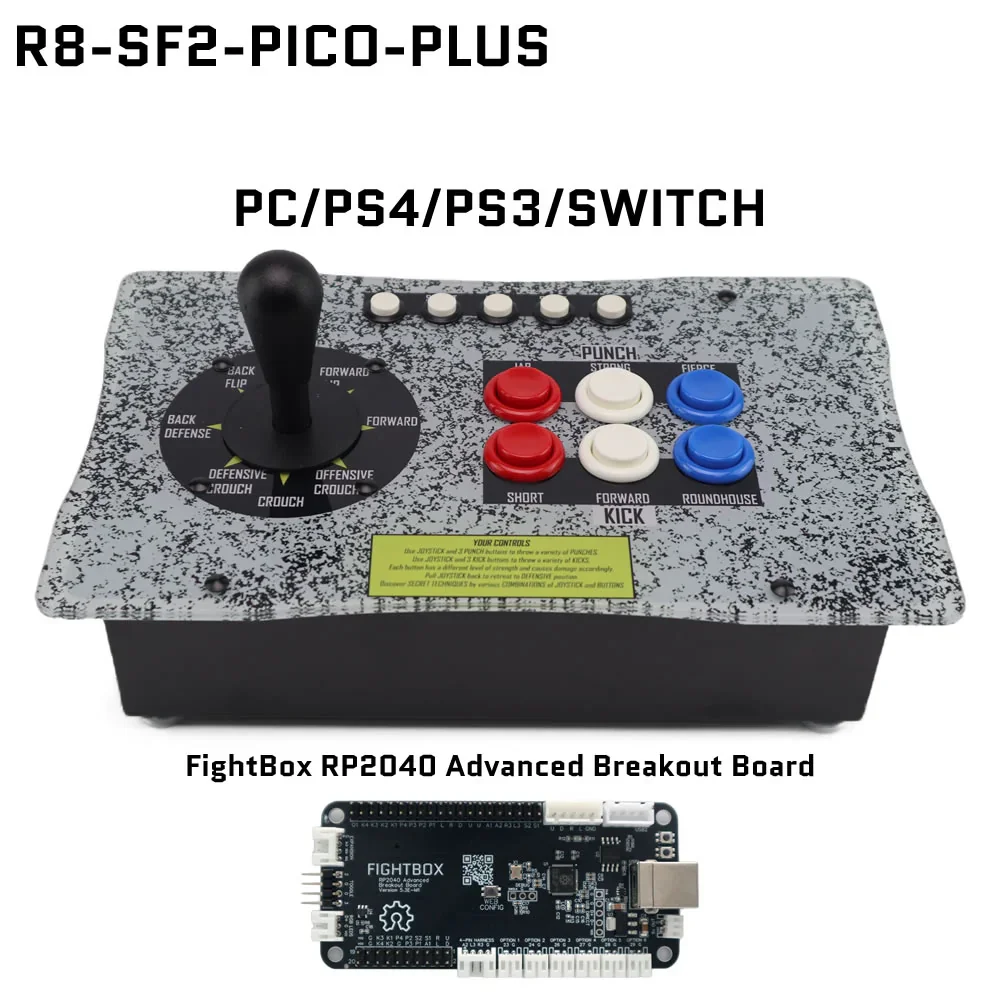 클래식 레트로 게임 컨트롤러 FightBox R8-SF2 아메리칸 스트리트 파이..