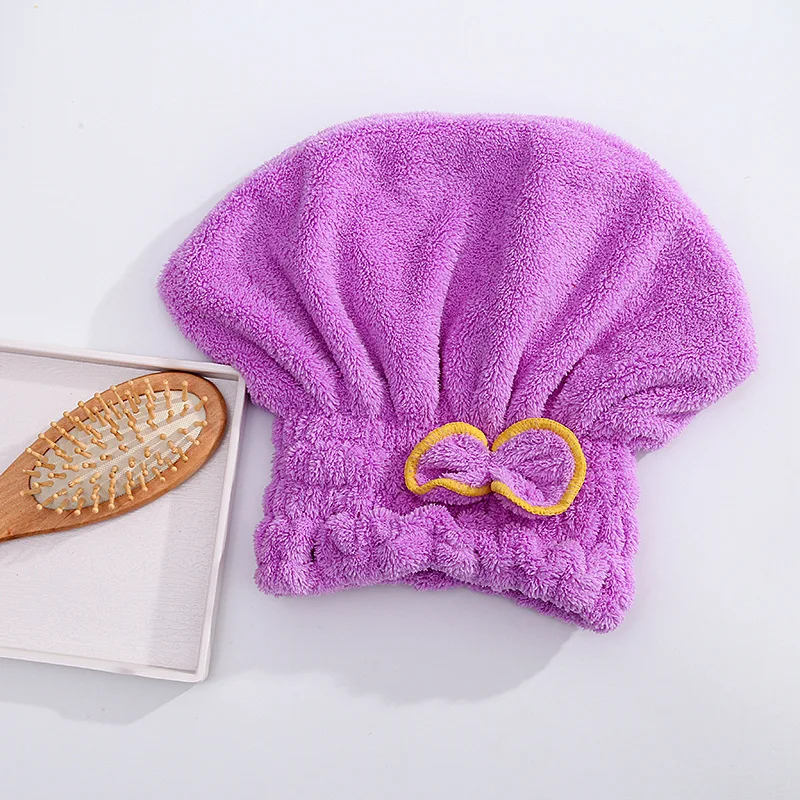 Serviette de Bain en Microfibre, pour Séchage Rapide des Cheveux, Bonnet avec Nœud Spa, Accessoires de Salle de Douche de Styliste