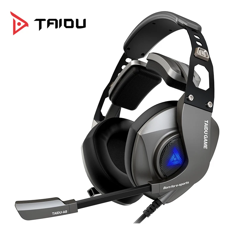 

Проводная игровая гарнитура TAIDU308 с микрофоном, 7,1 каналов, шумоподавляющие наушники RGB, выбор геймера, гарнитура с голосовым управлением