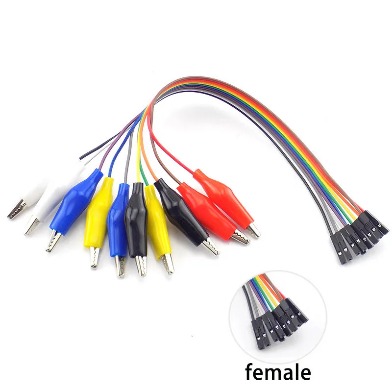 Description Picture 4 of item20cm 30cm 10pin Double-end Alligator Clips jump Wire Male Female Crocodile Clip Test Lead Jumper Wire Line Cable DIY Connection
