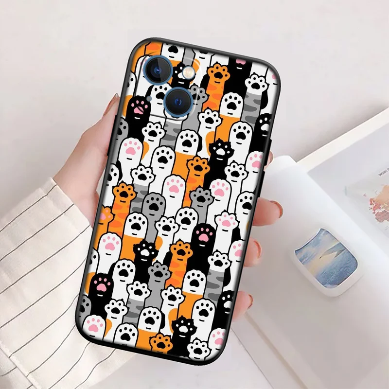 Adorable Cat Cartoon Phone Case - Whimsical Feline Design Protector