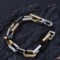 Bracelet en bambou en acier au titane pour hommes et femmes, accessoires de bijoux hip-hop, ne se décolore pas, haute qualité, mode 2024 2