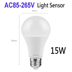 Motion - Activated LED Sensor Bulb (Light Sensor 15w)