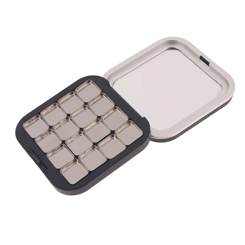 Matte Black Empty Magnetic Eyeshadow Palette, Refillable Makeup Case with Mirror and 16... - SKU MEP02156 - UGI Packaging