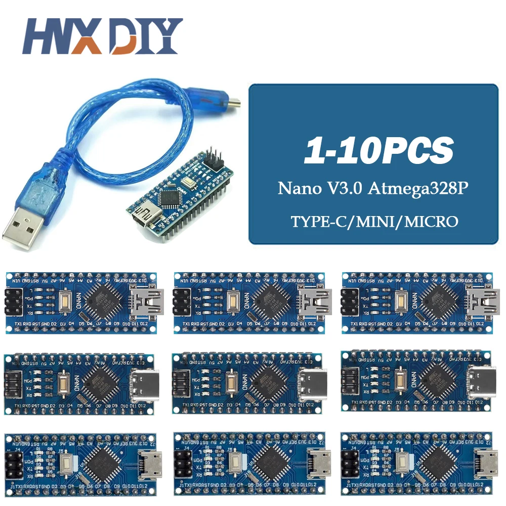 1-10-Uds-Para-m-dulo-Micro-controlador-Nano-V3-0-m-dulo-ATmega328P ...
