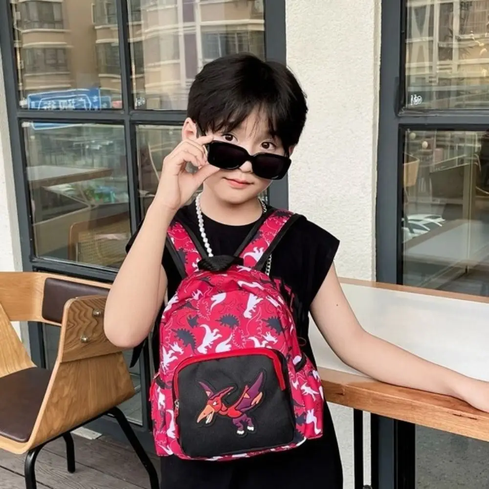 Durable Cartoon Dinosaur School Bag Portable Large Capacity Backpack Lightweight Kindergarten Shoulder Bag 2