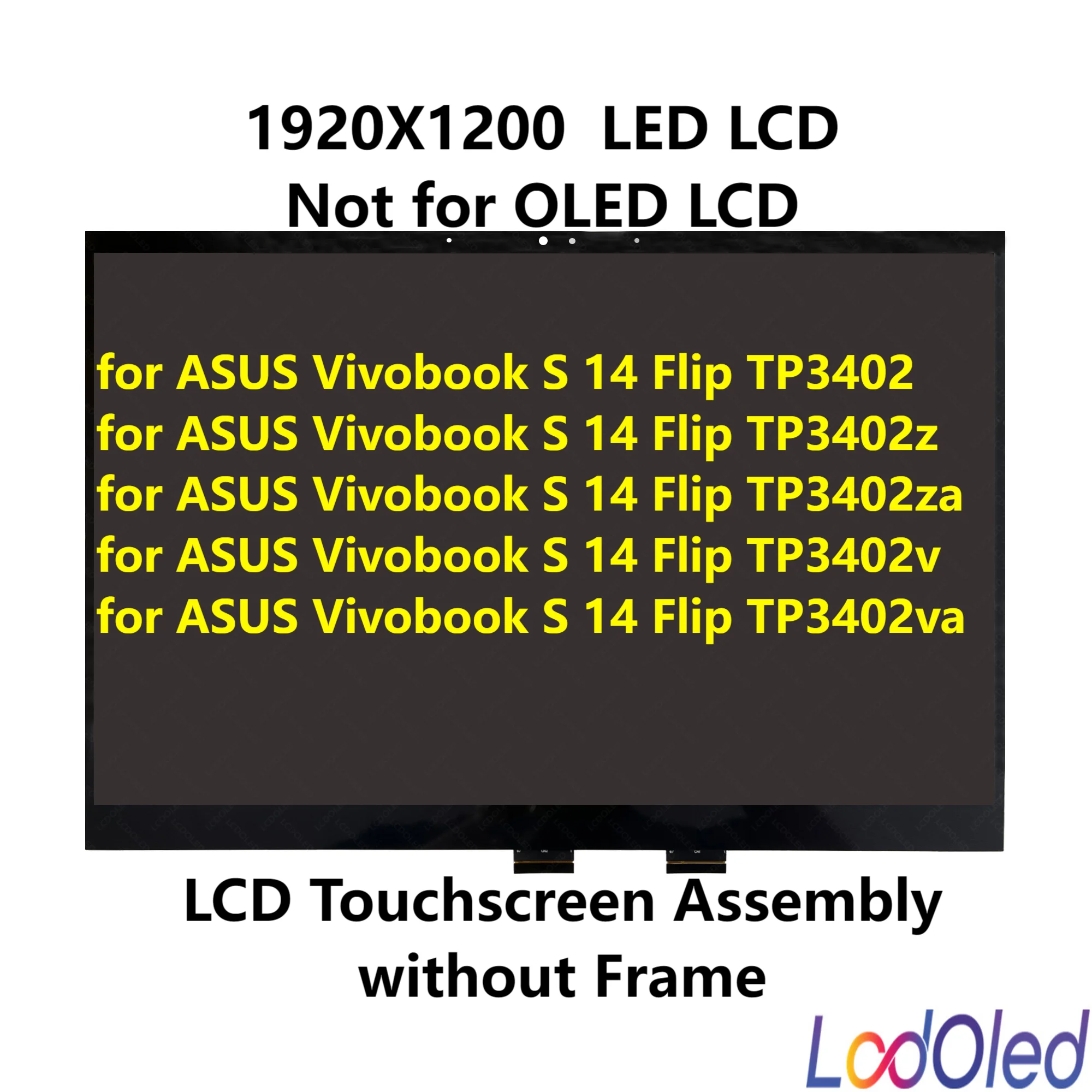 14.0 ''Per Asus Vivobook S 14 Flip Tp3402 Tp3402V Tp3402Va Tp3402Z Tp3402Za Led Lcd Touch Screen Digitizer Assembly 1920 X1200