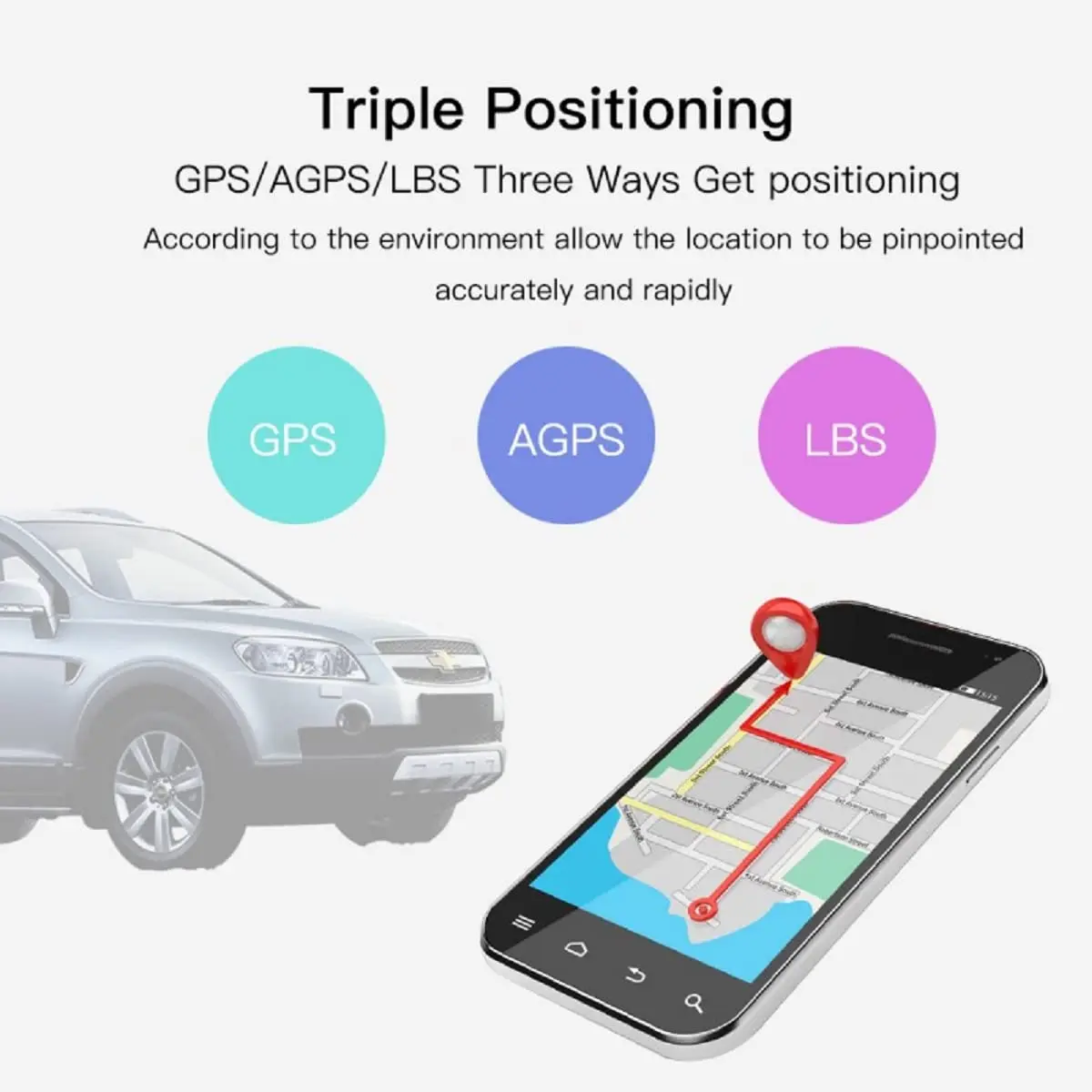 GPS Tracker for Vehicles Mini Magnetic GPS Real Time Car Locator No Monthly Fee Long Standby GSM SIM Tracker GF07