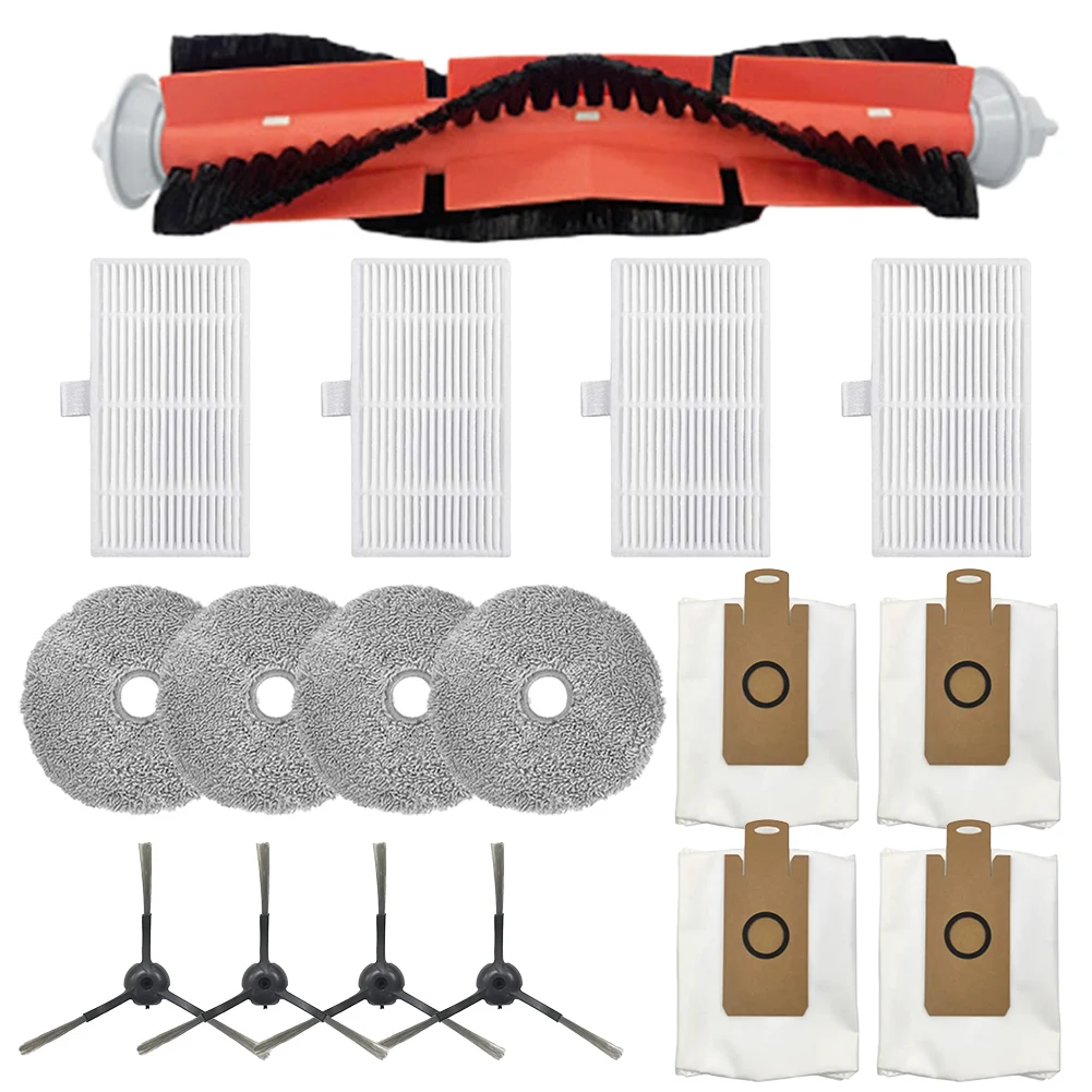 

Main Side Brush Filter Mop Pad Dust Bag Set For Uwant U200 Pro Sweeping Roboat Vacuum Cleaner Accessories Household Spare Parts