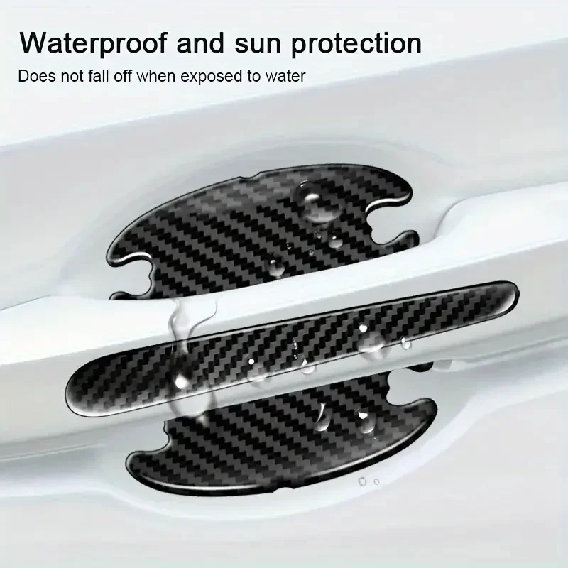 Car Door Stickers Carbon Fiber Pattern Anti Collision Scratch