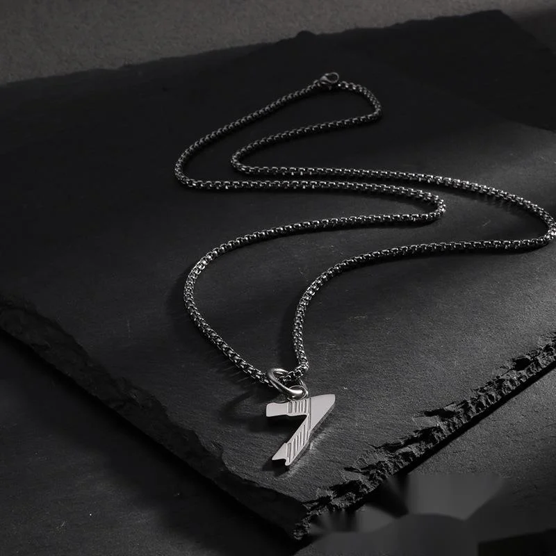 Marchio di moda Nuovo Ripple Numero 7 Collana Uomo e Donna Instagram Hip Hop Tendenza Cool Personalità Nicchia Design Felpa Con Cappuccio Catena Maglione_voghion.com