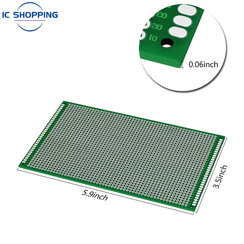 DIY 납땜 브레드보드 홀 보드용 양면 PCB, 범용 인쇄 회로 기판, 9x15 PCB 프로토타입 보드, 9mm x 15mm