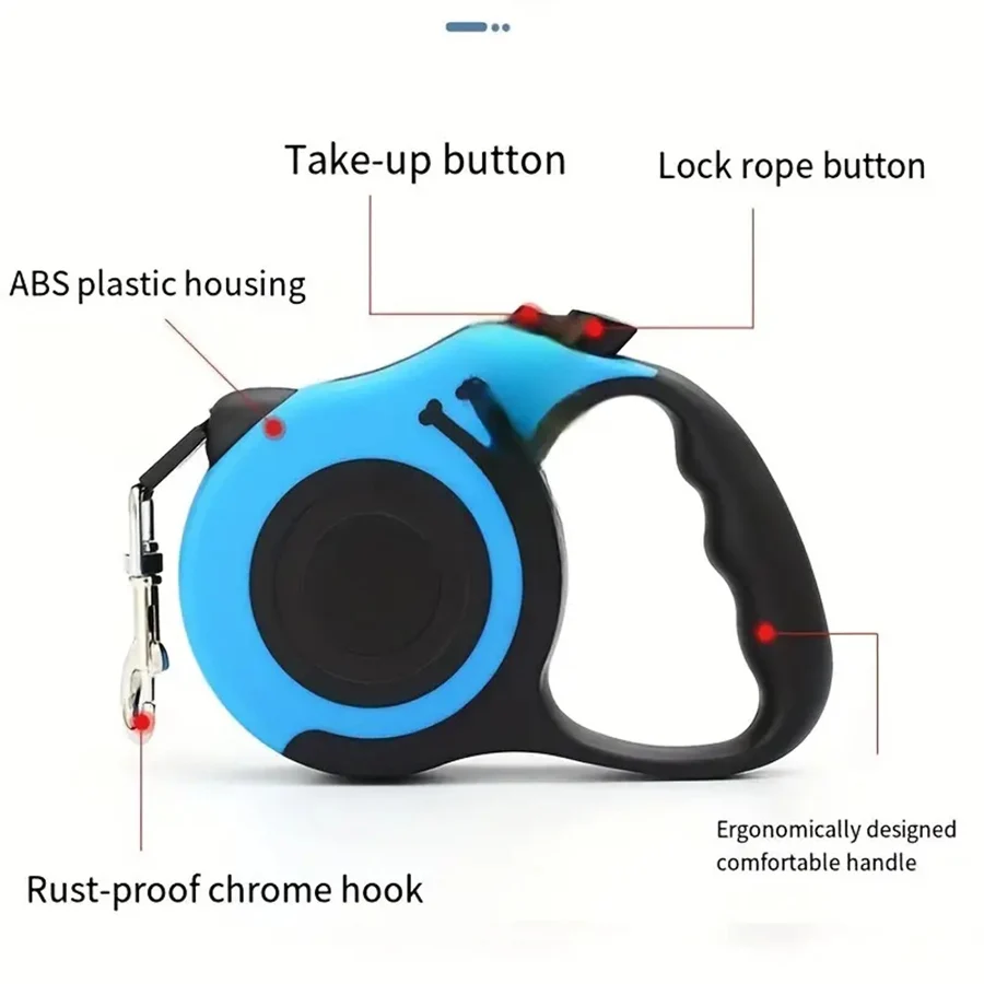 Pet Dog Automatic Retractable Traction Rope and Chain