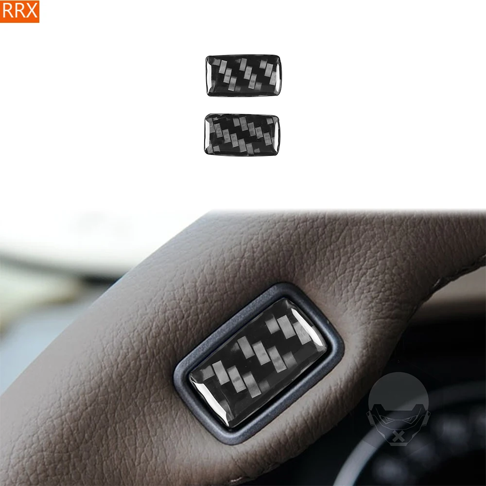 

Steering Wheel Panel Button Frame Real Carbon Fiber Sticker Cover Trim For BMW 7 Series E65 2002-2008 Car Interior Accessories