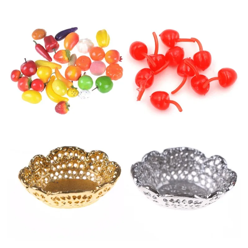 

Мультистильная имитация полимерной глины, миниатюрный кукольный домик, фрукты, еда, кухня, ресторан, гостиная, украшение, детские игрушки