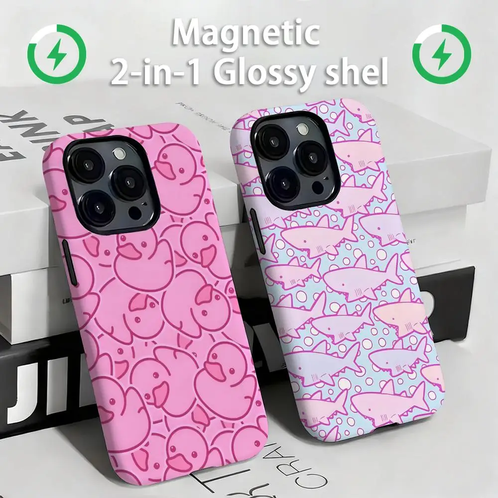 Cute Animals Magnetic 2-in-1 Glossy Phone Case
