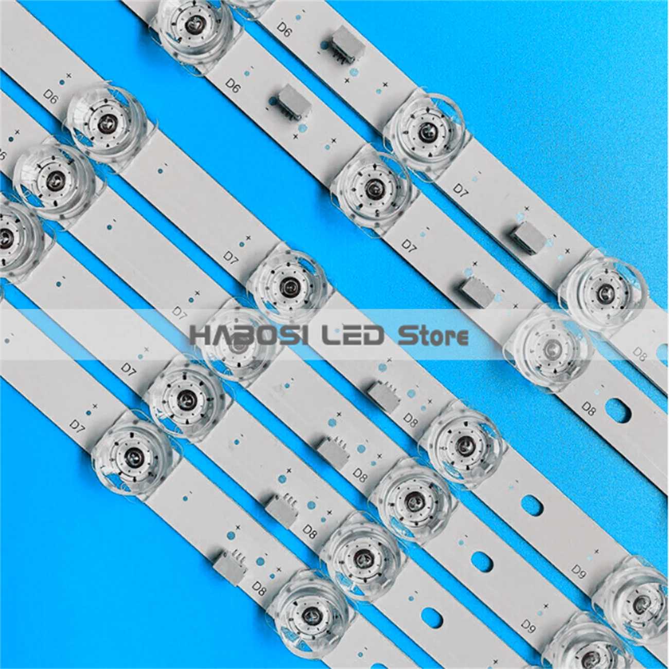 6pcs/Kit LED Strips for 75 TV 75F8-3030FC-A-LX20200601 75F8-3030FC-B-LX20200601 08-75F8000-LPN0010 75V6-PRO 75S435 75S431 75S434 3