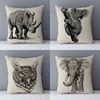 cushion home decorative pillows elephant kola elk printed animals pillowcase 45x45cm Housse de coussin without core 2
