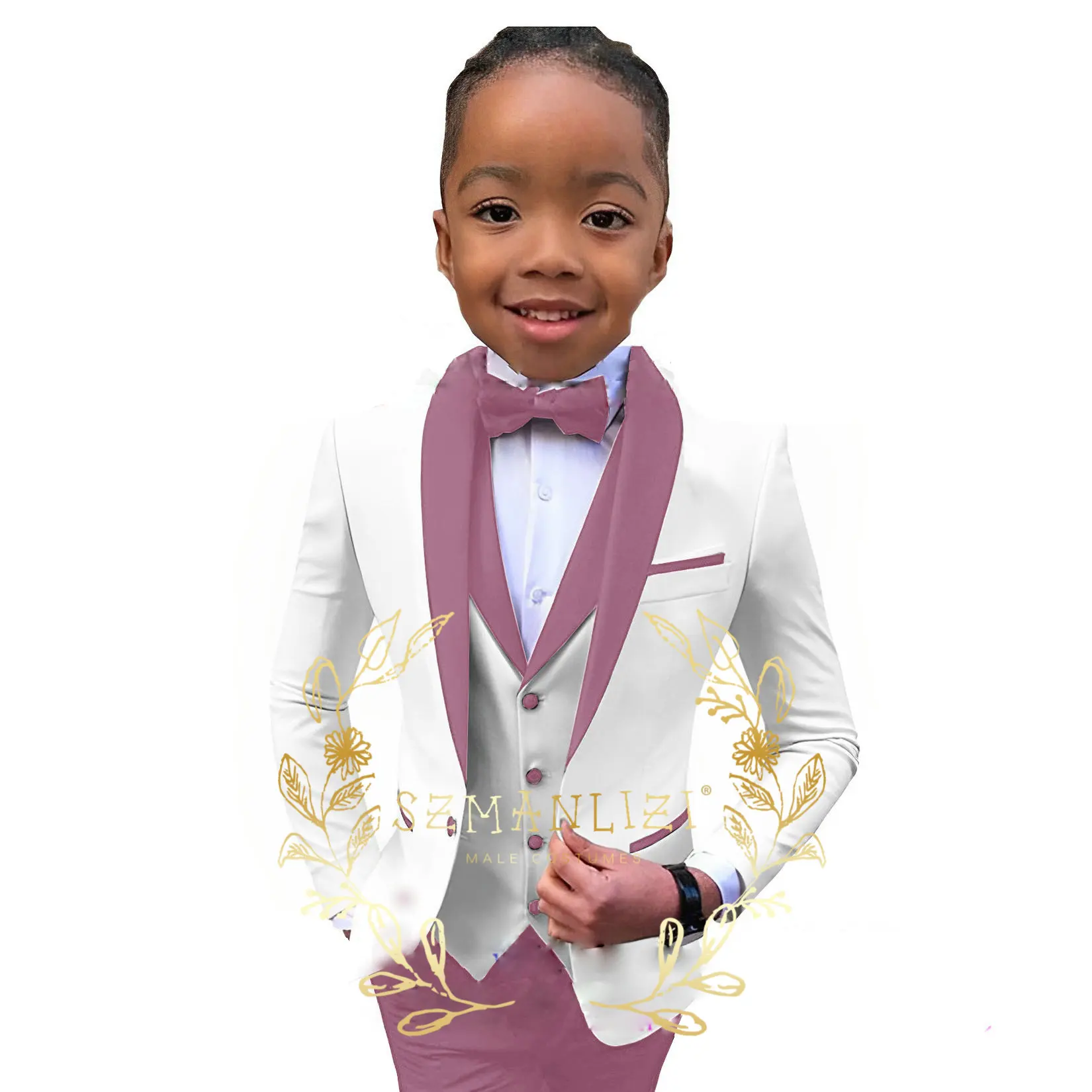 Abito Formale 3 Pezzi Per Ragazzi - Giacca, Gilet E Pantaloni Con Risvolto Scialle | Per Matrimoni E Feste - Foto 5