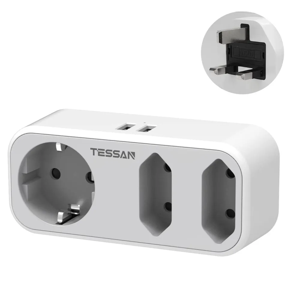 TESSAN Adaptateur Prise Americaine USA Canada France Adaptateur de