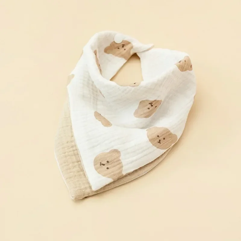 NewCottonTriangleSalivaTowelBabyBibsNewbornPrintPatchworkBib