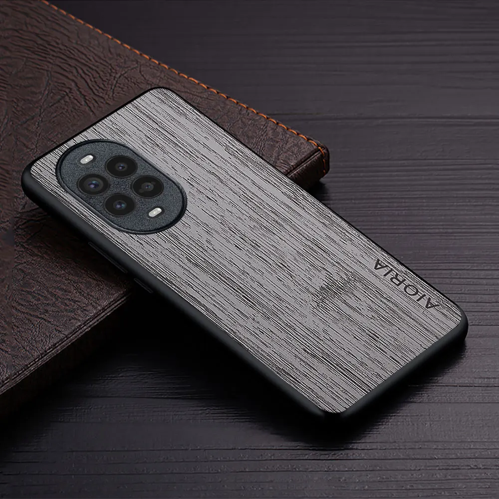 Luxury Bamboo Wood Pattern Leather Phone Case Cover