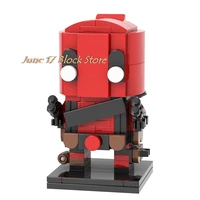 MOC Heroes Brickheadz Sci-Fi Fantasy Movie Figures Wade Wolf Man Compatible Building Blocks Toys For Children Adult Friends Gift 5