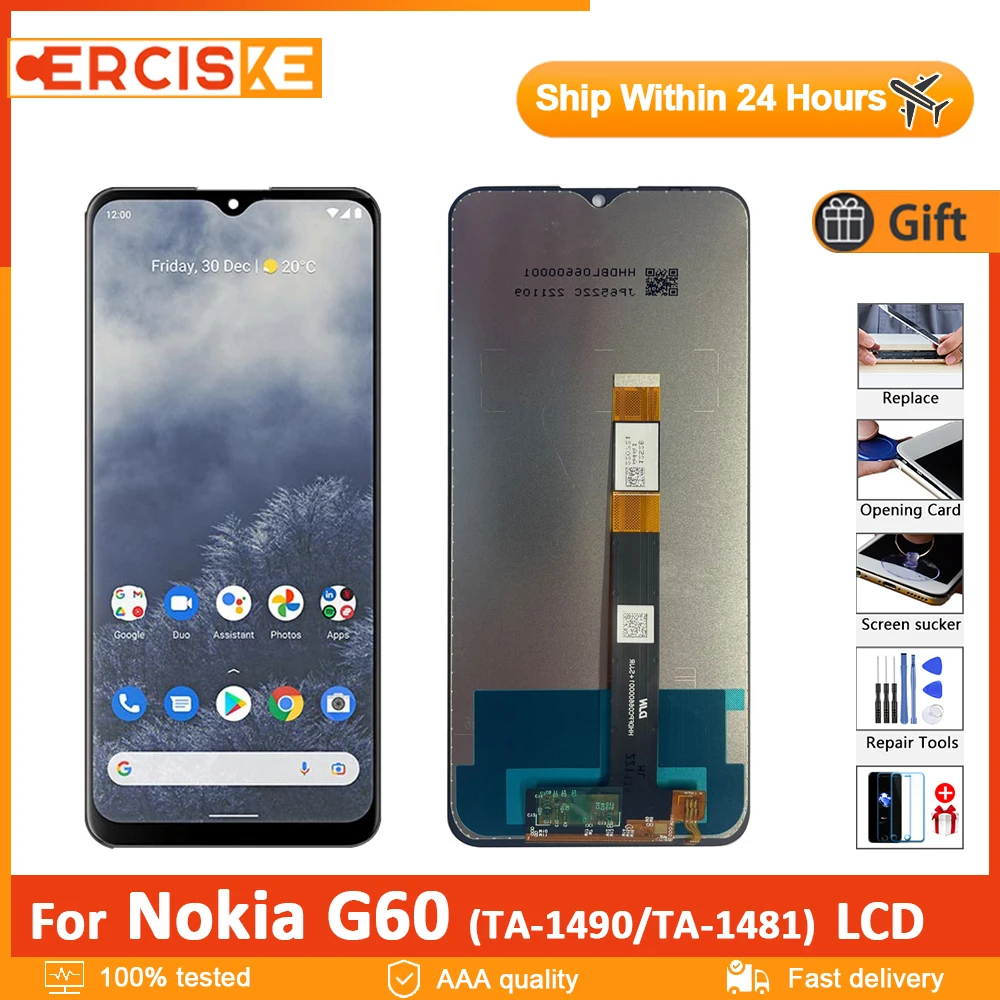 

6.58''Original For Nokia G60 LCD Touch Screen Digitizer Assembly For NOKIA G60 LCD TA-1490 TA-1481 TA-1479 TA-1475 LCD Replace