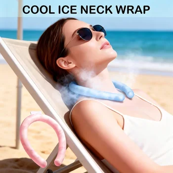 Collare Refrigerante Estivo con Ghiaccio, Collare Portatile Refrigerante, Dispositivo di Raffreddamento per Alte Temperature, Anello Refrigerante per il Collo