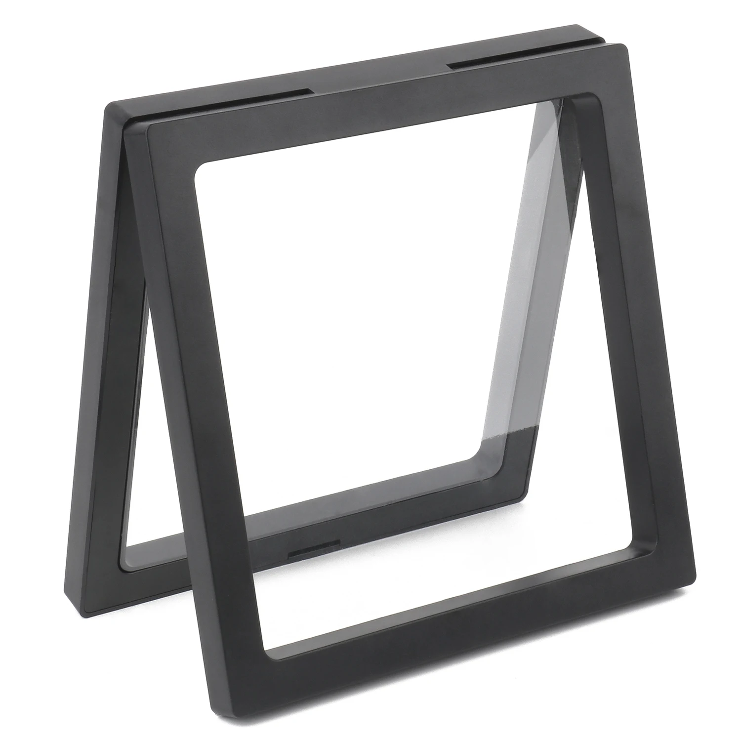 3D Floating Picture Frame Shadow Box Jewelry Display Stand Ring Pendant Holder Protect Jewellery Stone Presentation Case