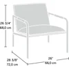 Durable Metal Lounge Chair Upholstered Seat Modern Design Comfortable Armrests Residential Use Charcoal Gray Finish 4