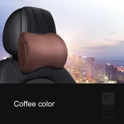 Ergonomic Memory Foam Car Neck Pillow - Breathable Headrest Cushion for Ultimate Comfort (Coffee)