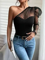 Melody Mesh Stitching Long Sleeve Top 5