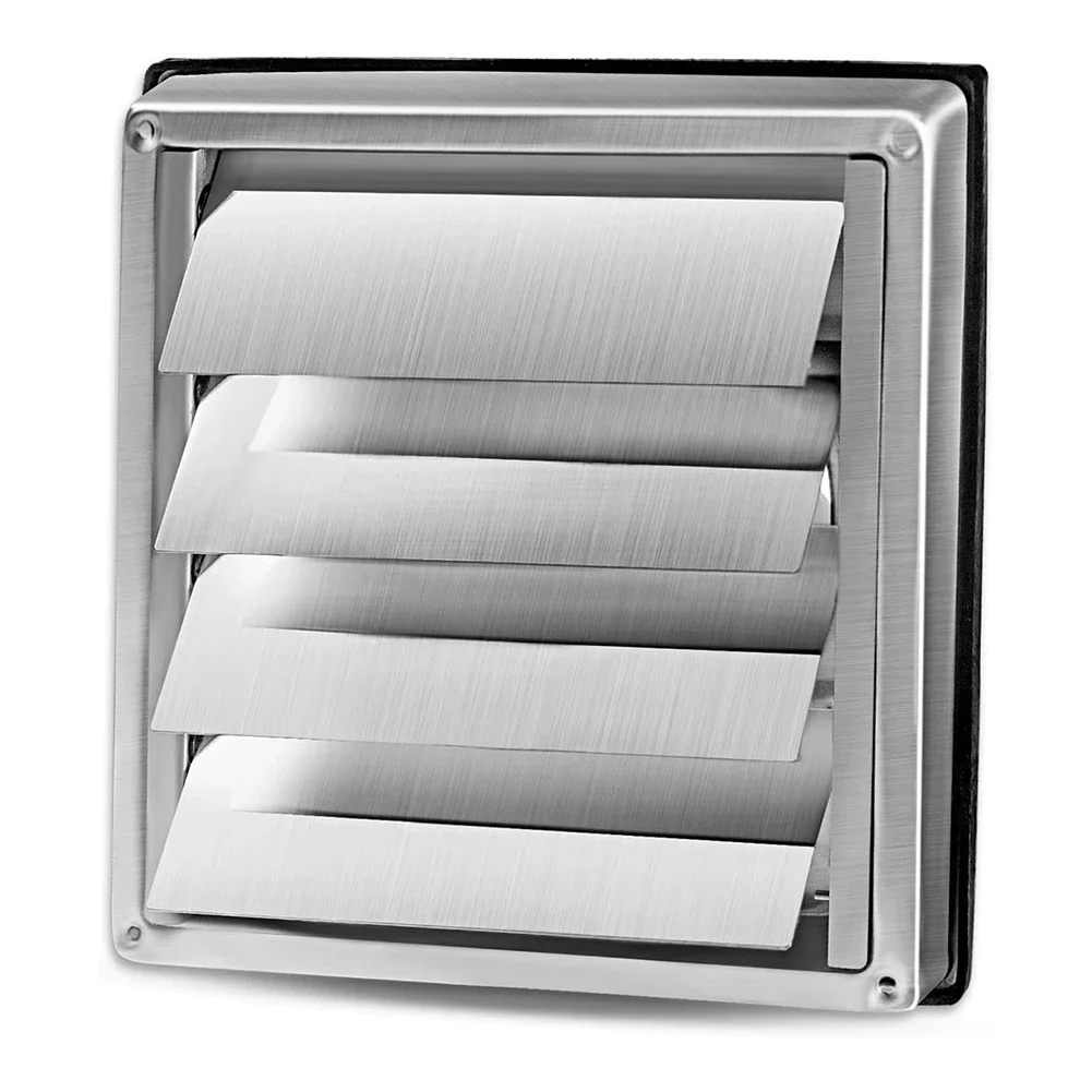 1SET 4/5/6inch Stainless Steel Gravity Grille Duct Vent Cover Non-Return Louver 100/125/150mm Home Improvement Accessories grille duct vent cover