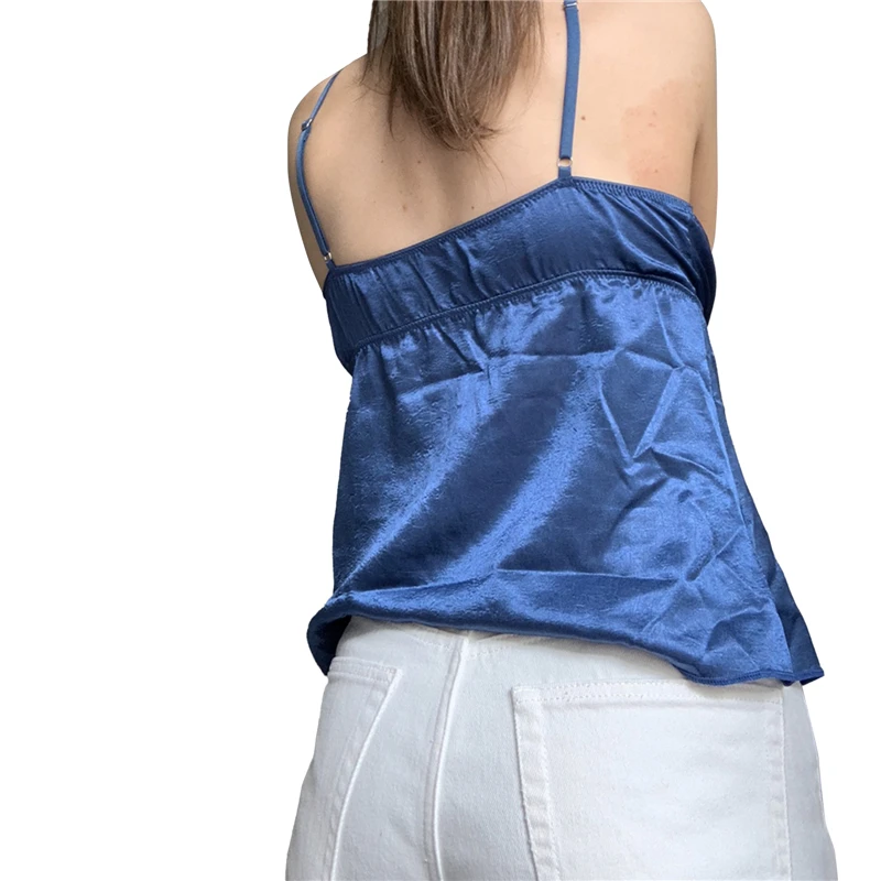 Camisola de encaje de verano para mujer, top beige rosa sin mangas con cuello en V, top ajustado, top corto dulce y sexy a la moda