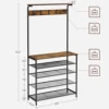 VASAGLE Hall Tree With Shoe Bench, Coat Rack Shoe Bench, 5-Tier Shoe Rack Different Heights, 5 Dual Hooks, Top Shelf,Entryway 6