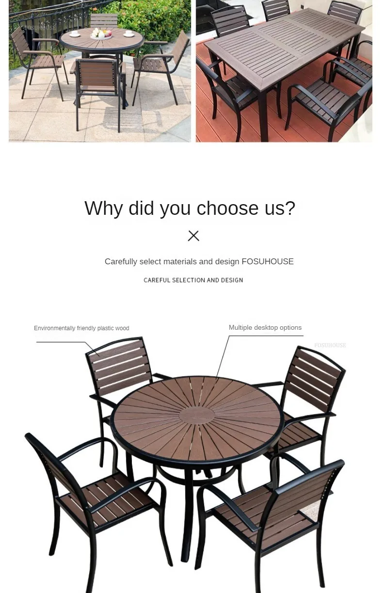 Modern Simple Garden Furniture Sets for Outdoor Waterproof Sun-proof Backrest Chair Light Luxury Metal Garden Furniture for Home
