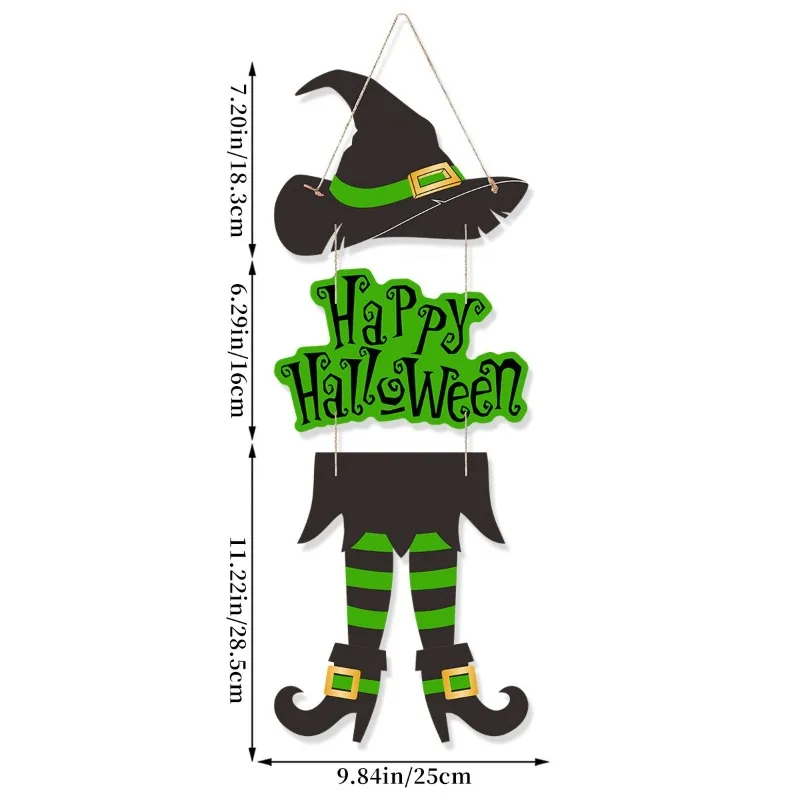 Halloween Witch Door Hanging Decoration description 6