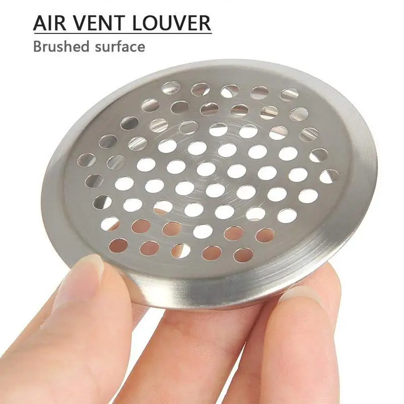 10pcs/set Cabinet Stainless Steel Vent Round Vent Mesh Ventilating Hole For Cabinet Kitchen Bathroom Accessories