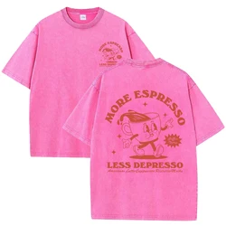 Espresso-Inspired Graphic Women's Tee - Cotton Blend, Washed Style, Breathable & Versatile Top - XXL (Rose Red)