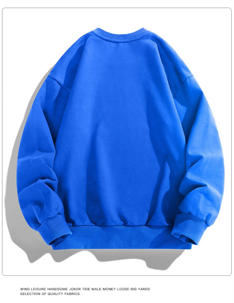 2026 Spring Autumn Men's Solid Color Sweatshirt Round Neck Pullover Men Clothing Harajuku Streetwear Sweatshirt Basic Hoodies