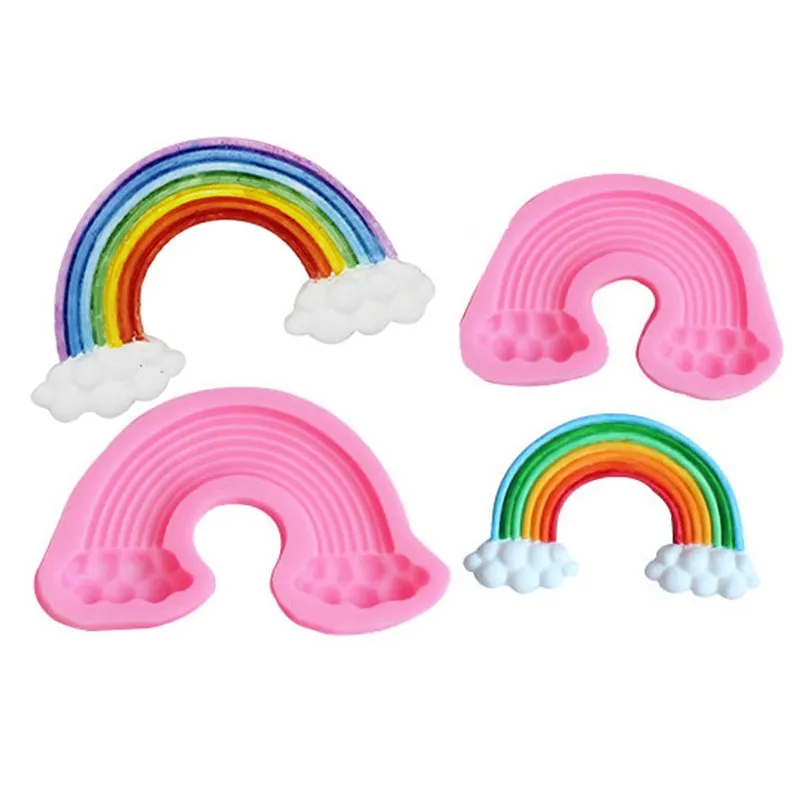 

Rainbow Clouds White Cloud Modeling Silicone Mold Fondant Cake Chocolate Dessert Pastry Cookie Decoration Kitchen Baking Tools