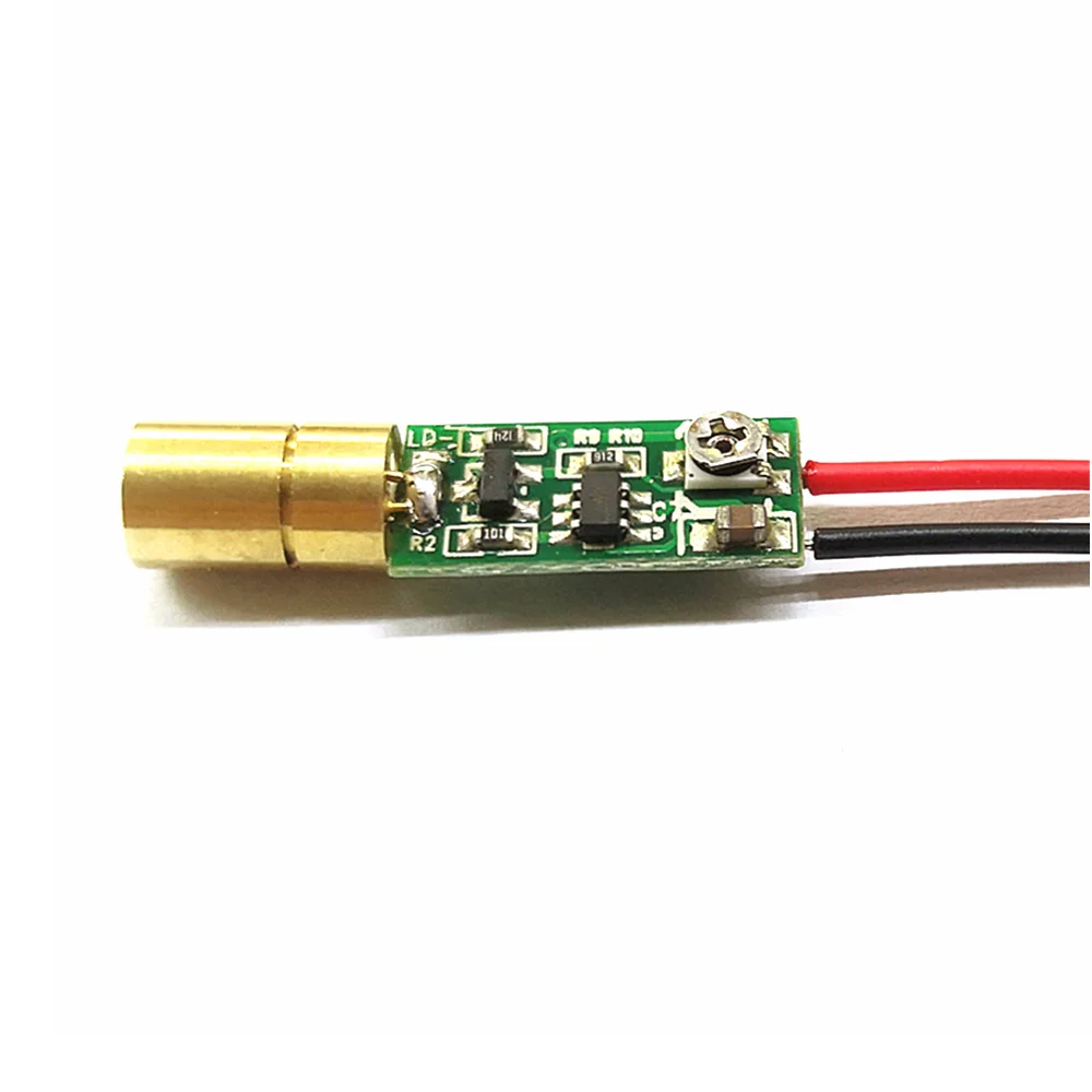 Mini Brass 515nm 520nm 5mW Green Laser Dot Module DC3V Driver Out 6*10mm