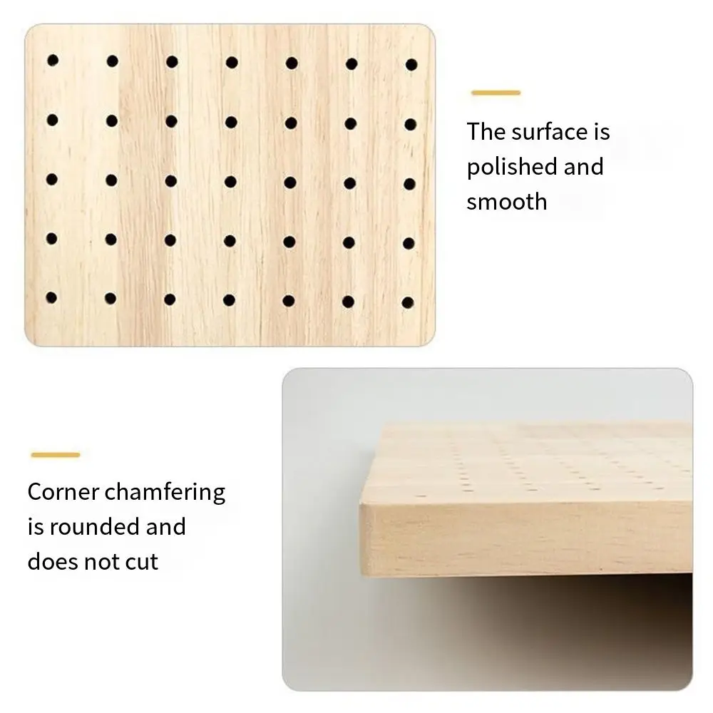 Description Picture 4 of itemDIY Crochet Blocking Boards Square Weave Accessory Knitting Board with Stainless Steel Rod Wooden Knitting Blocking Mat
