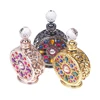 1Pc 12ML Vintage Luxury Rhinestones Glass Perfume Bottle Essential Oil Bottle Storage Bottle Portable Cosmetic Empty Vials 4
