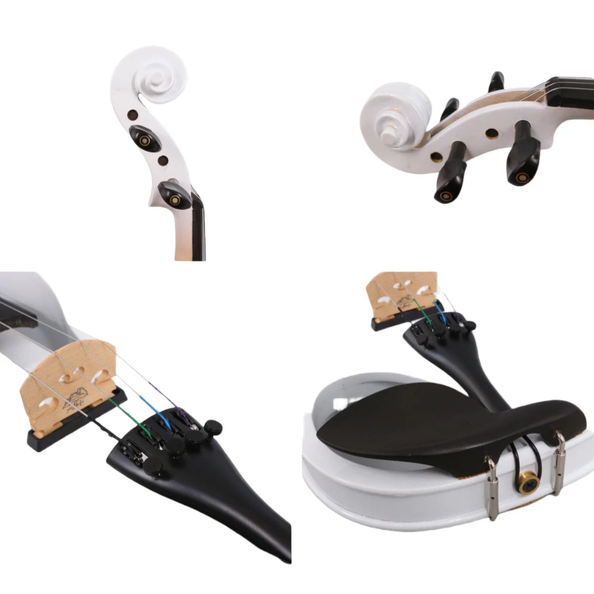 4 String Viola 16 Inch Electric Solid Wood Full Set Accessories Ebony Fittings Ebony Peg Fingerboard