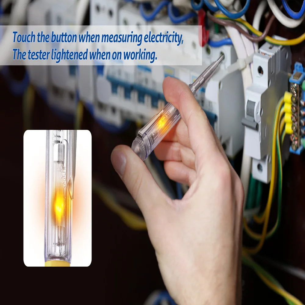 Superbat Replacement 2-function Electric Test Pen Slotted&Phillips Tip Screwdriver Electrify Voltage Detector 100-500V 138mm