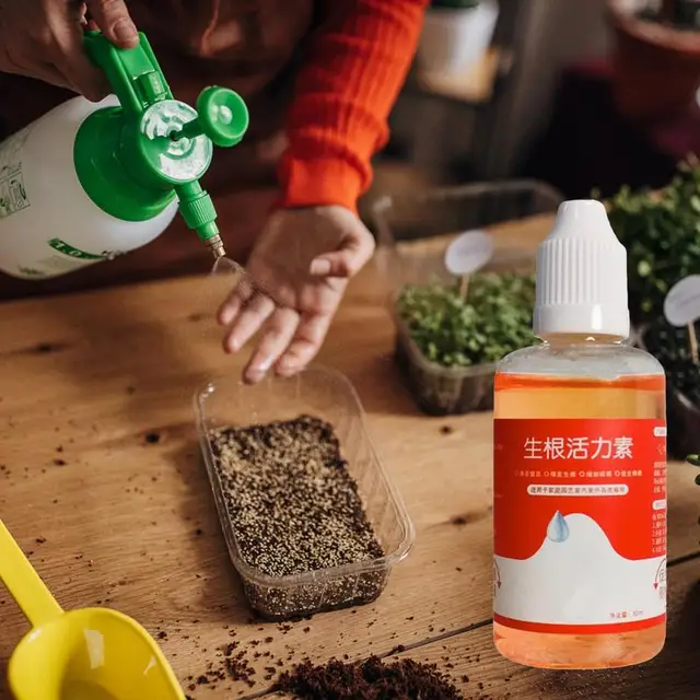 Gyökér Stimulátor Növényekhez 50 Ml Tápláló Kiegészítés Elősegíti A Gyökérzet Stimuláló Termelési Fejlődését Zamatos Növények Számára - Image 2