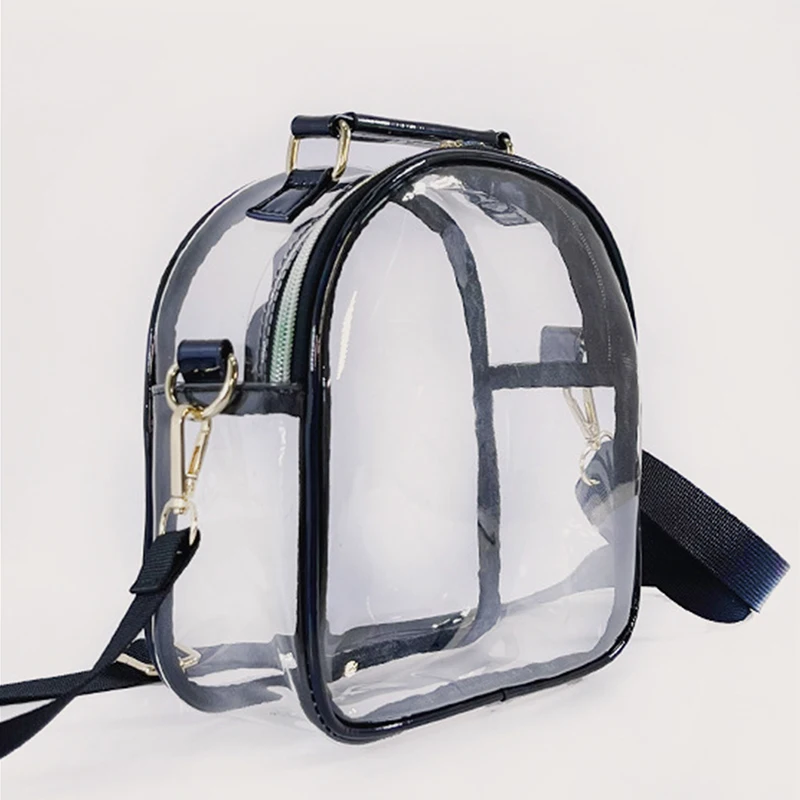 Clear Crossbody Bags Women Transparent Pvc Waterproof Tote Bags Jelly Messenger Shoulder Bag Girl's ZipTravel Shopping Bags